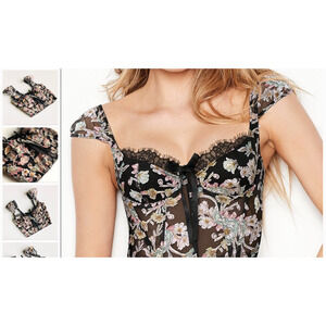 NWT VICTORIA SECRET DREAM ANGELS Floral BRA TOP TIK TOK CORSET